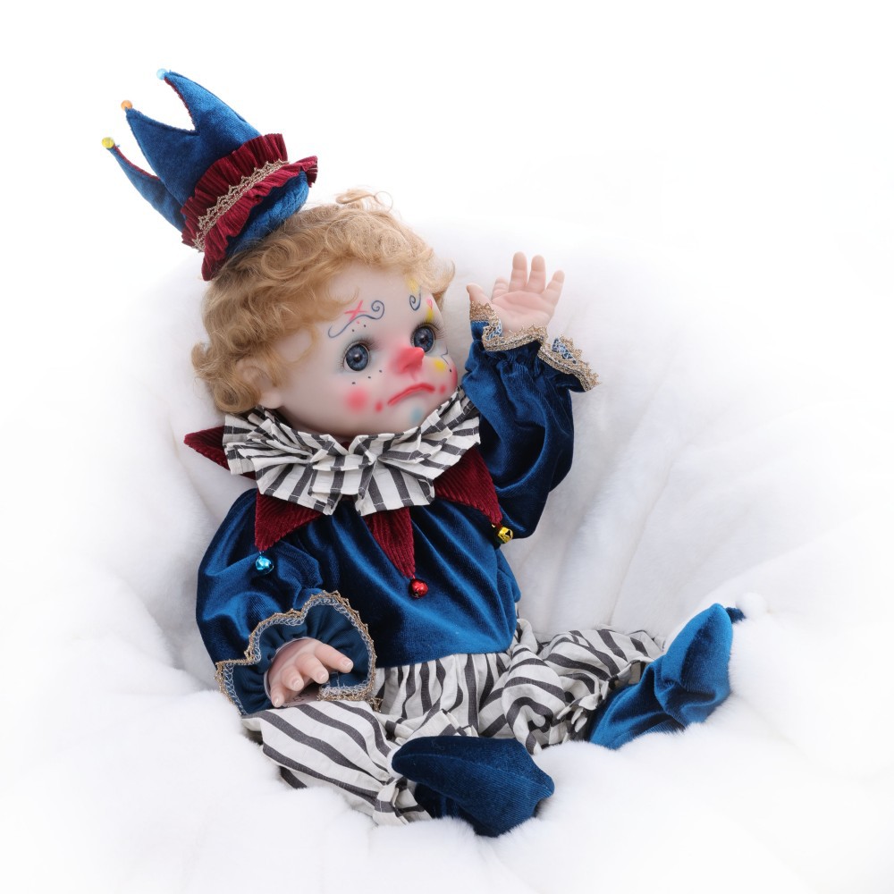 Spooky Cute Reborn Clown Baby - Halloween Themed Realistic Weighted Vinyl Gothic Doll - Image 4