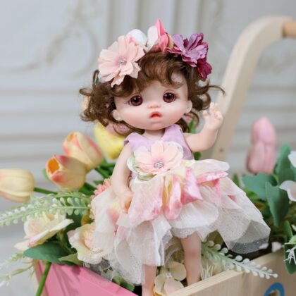 10 Inch Standing Reborn Baby Doll - Realistic Forest Fairy Princess with Floral Petal Dress